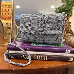 Silver Hand Crochet Women's Bag